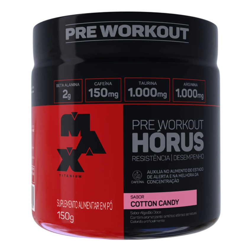 Suplemento En Pó Max Titanium Pre Workout Carboidratos Sabor Cotton Candy X 150g