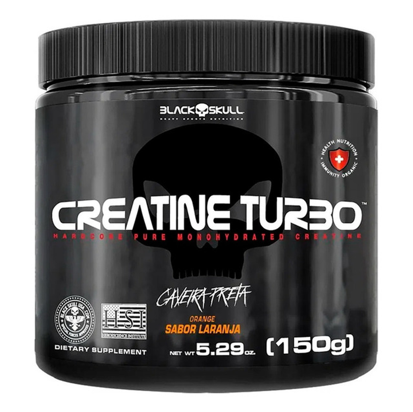 Suplemento Em Pó - 150g - Caveira Preta Black Skull Sabor Laranja