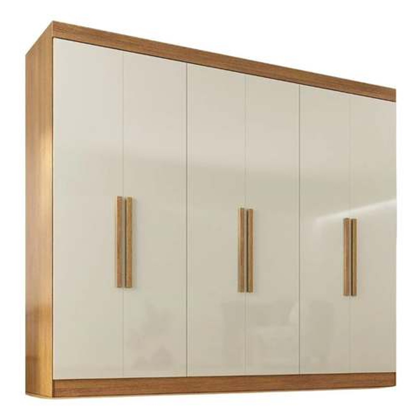Guarda-roupa Casal 6 Portas 2 Gavetas Paris Ce
