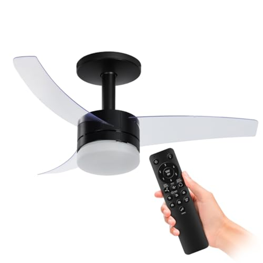 Ventilador de Teto Arno Ultimate Bivolt Preto VX14, 150W, Controle Remoto, 6 Velocidades, 4 Funções e Iluminação para 2 Lâmpadas