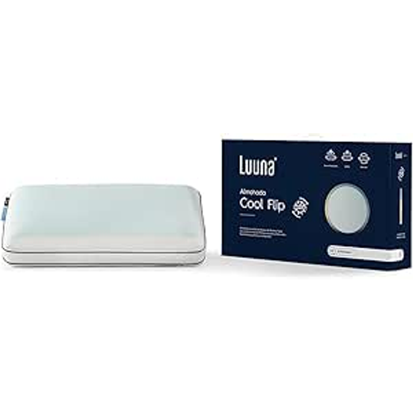 Travesseiro Luuna Cool Flip, Capa Gelada, Viscoelástica Suave com Gel PCM, Capa Lavável - 50x70cm