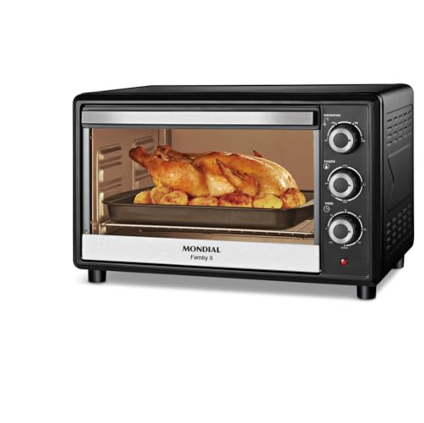 Forno Elétrico 42L Family II, Mondial, Preto/Inox, 1600W, 220V - FR-42