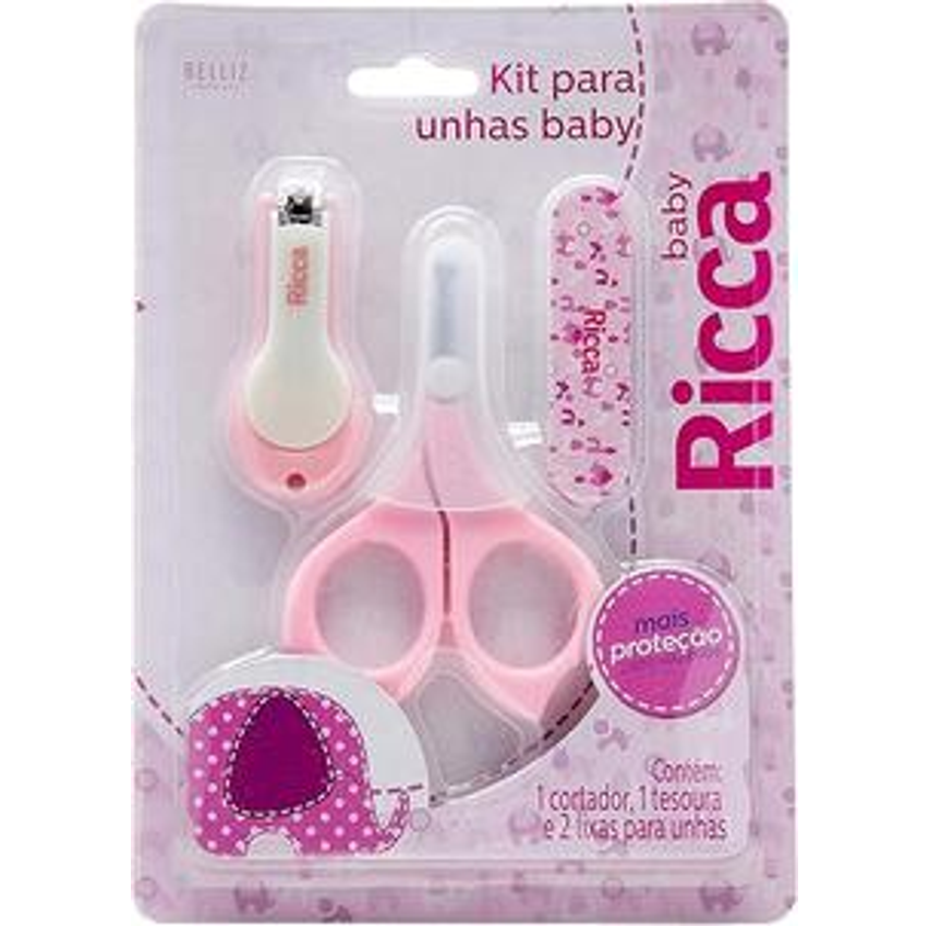 Ricca Kit Manicure Baby Colors Rosa