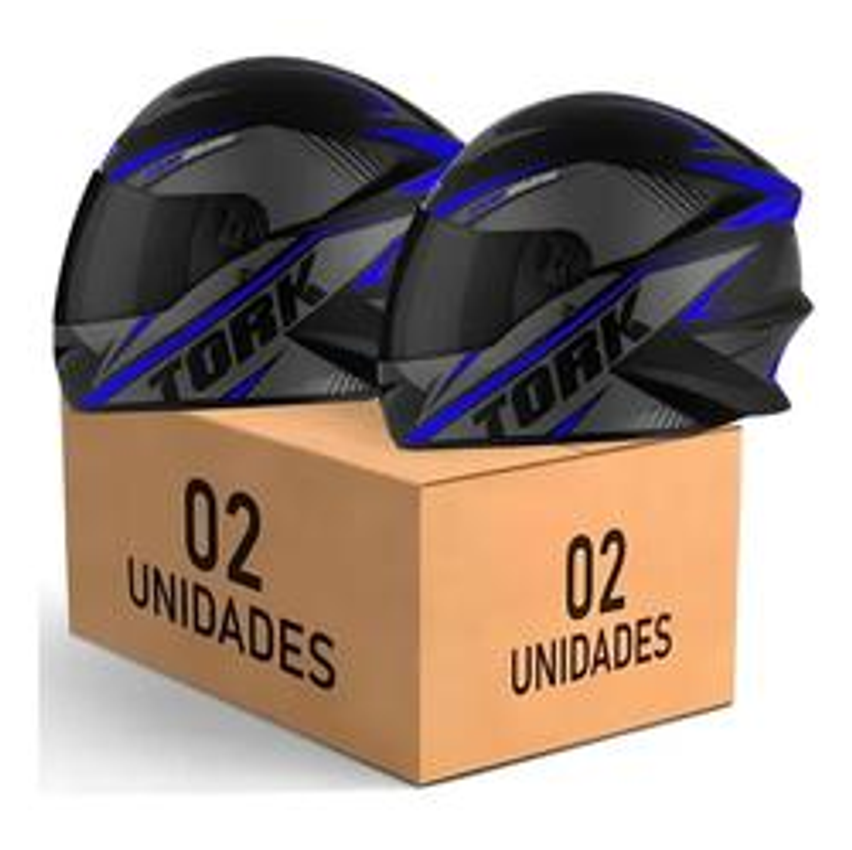 Kit Capacete Pro Tork R8 Liberty 2 Unidades Viseira Escura