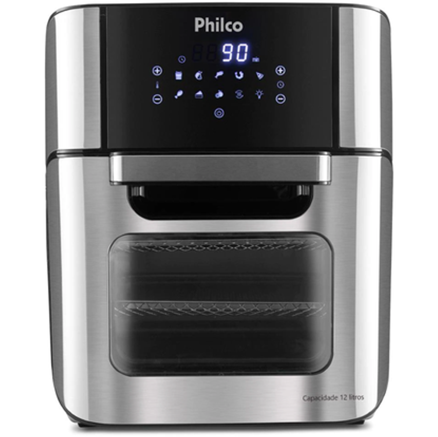 Fritadeira Elétrica Sem Óleo Air Fry Philco Oven Pfr2200p 12l - Preta