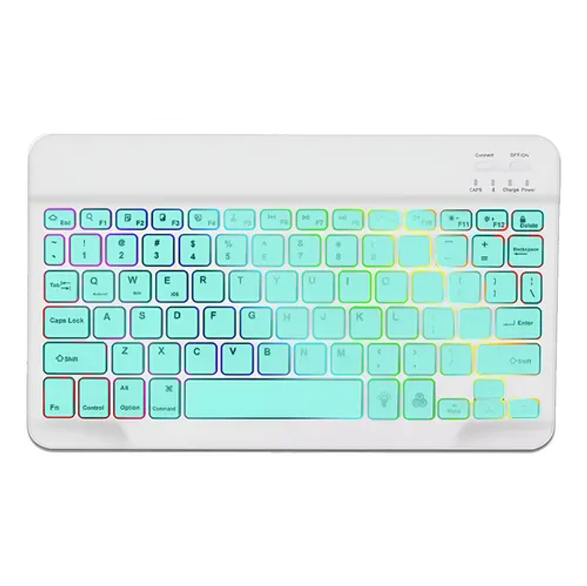 Teclado Touch Rgb Sem Fio Para iPad Ios Android Windows