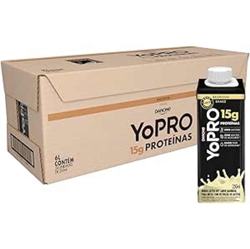Pack YoPRO Bebida Láctea UHT Baunilha 15g de Proteínas 250ml - 24 Unidades