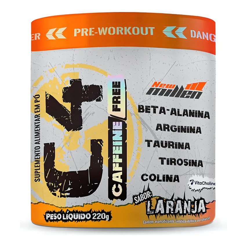 C4 Caffeine Free 220g - New Millen (pré Treino Sem Cafeína) Sabor Laranja