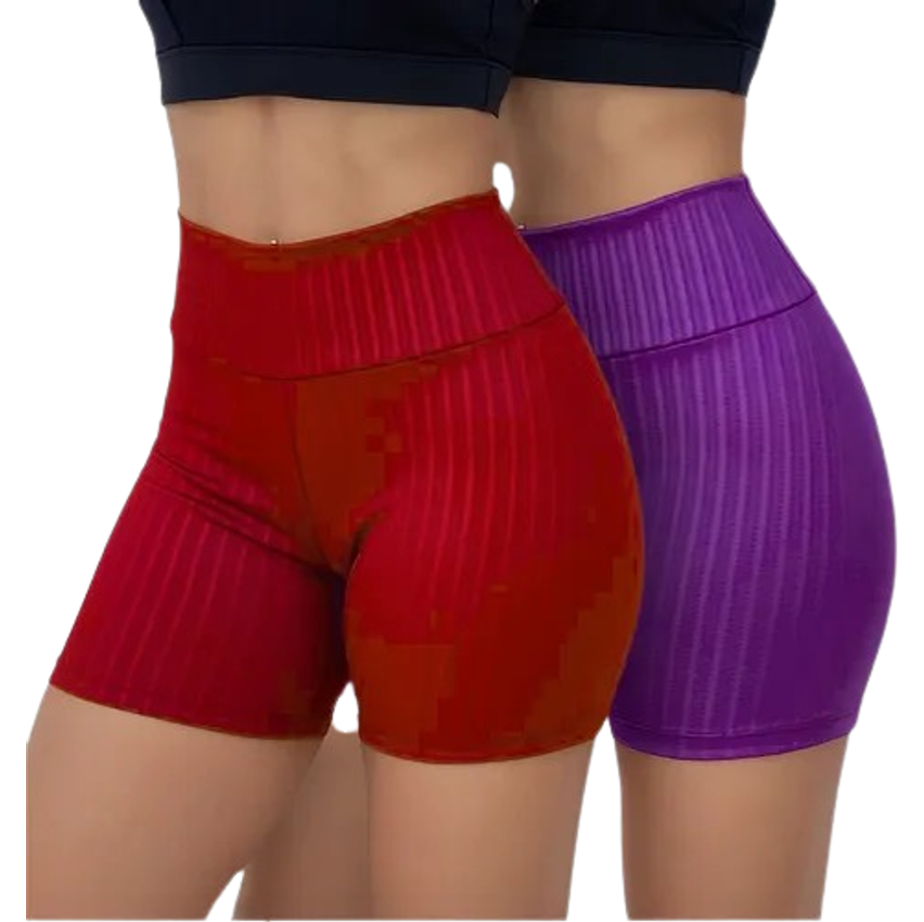 Kit 2 Bermuda De Lycra Feminino Academia Treino C/ Cós
