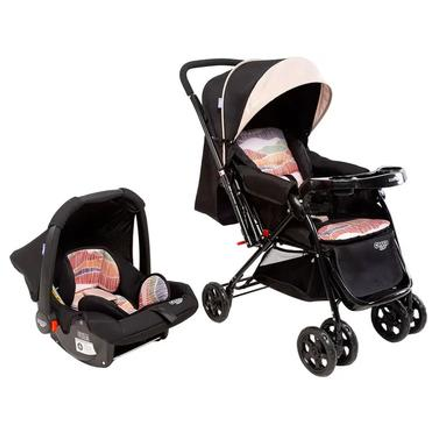 Carrinho de Bebê com Bebê Conforto Cosco Kids - Travel System Reverse 0 a 15kg