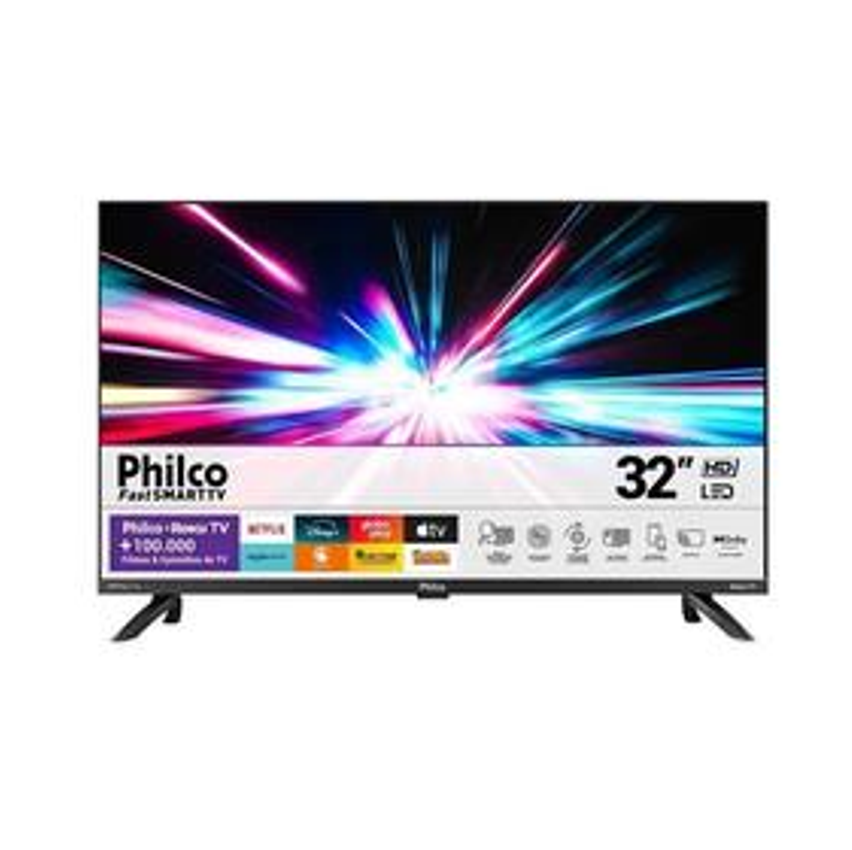Smart Tv Philco 32" HD DLED ROKU TV Bivolt Alexa PTV32G7