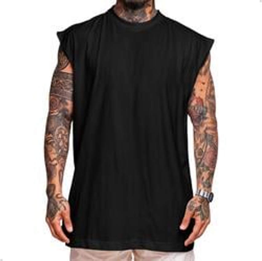 Regata Oversized Masculino Tamanho Grande Básica Lisa