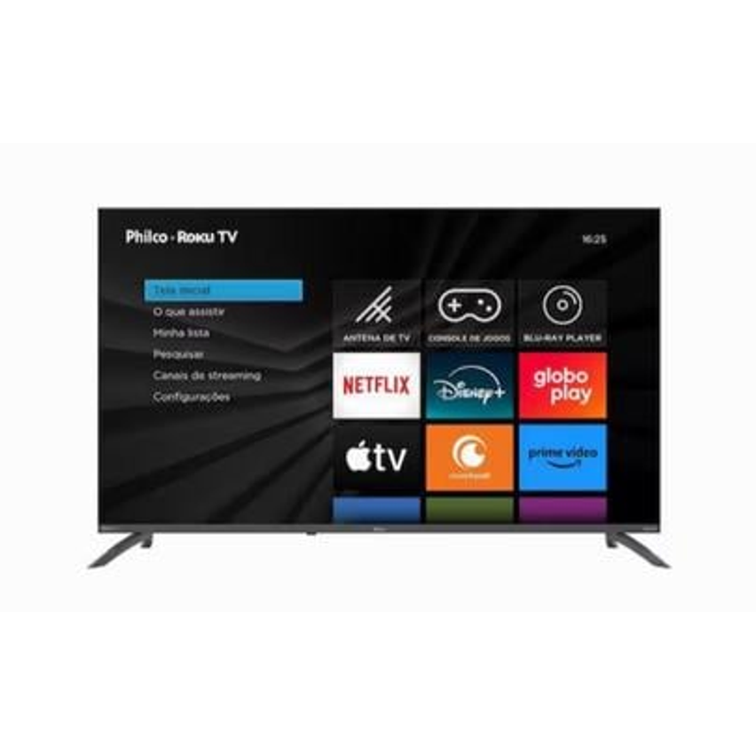 Smart TV 49" Philco Led 4K Roku TV Borda Infinita P49ERA