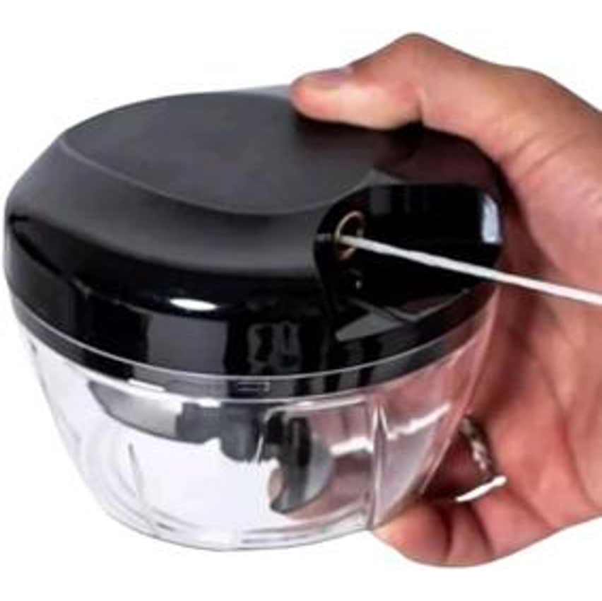 Mini Processador de Alimentos Triturador de Alimento Triturador Alho Manual 3 Laminas Aço Inoxidavel - Cores Sortidas