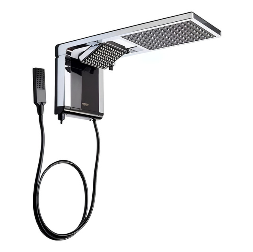 Chuveiro Lorenzetti Acqua Ultra Duo Elétrico De Parede Preto-cromado 7800w