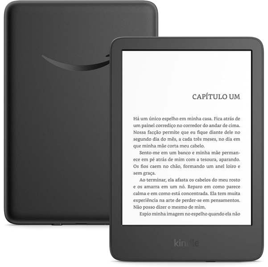 Kindle 16 GB (Geração mais recente) - Leve e compacto, com tela antirreflexo, trocas de página mais rápidas, luz frontal ajustável e bateria de longa duração - Cor Preta