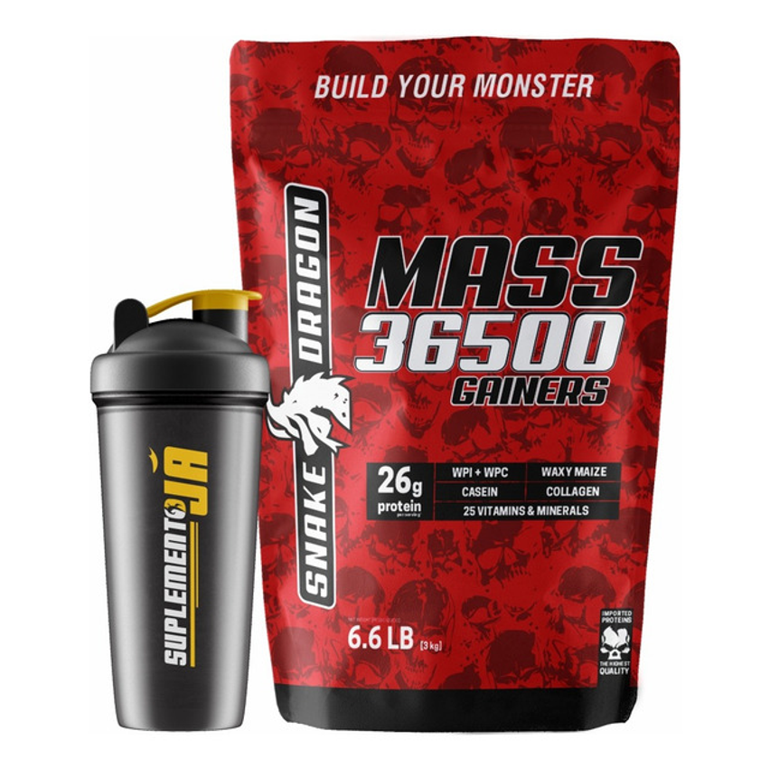 Hipercalórico Mass 36500 3kg Zero Soja E Glúten + Coq Sabor Chocolate Belga