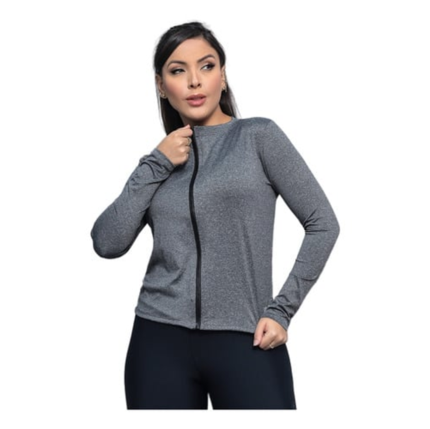 Casaquinho Fit Blusa Treino Proteção Solar Uv Praia Academia