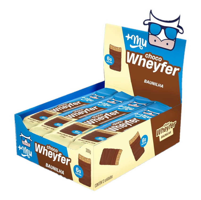 Chocowheyfer Proteico Sabor Baunilha - Display 12 Unidades 25g +mu