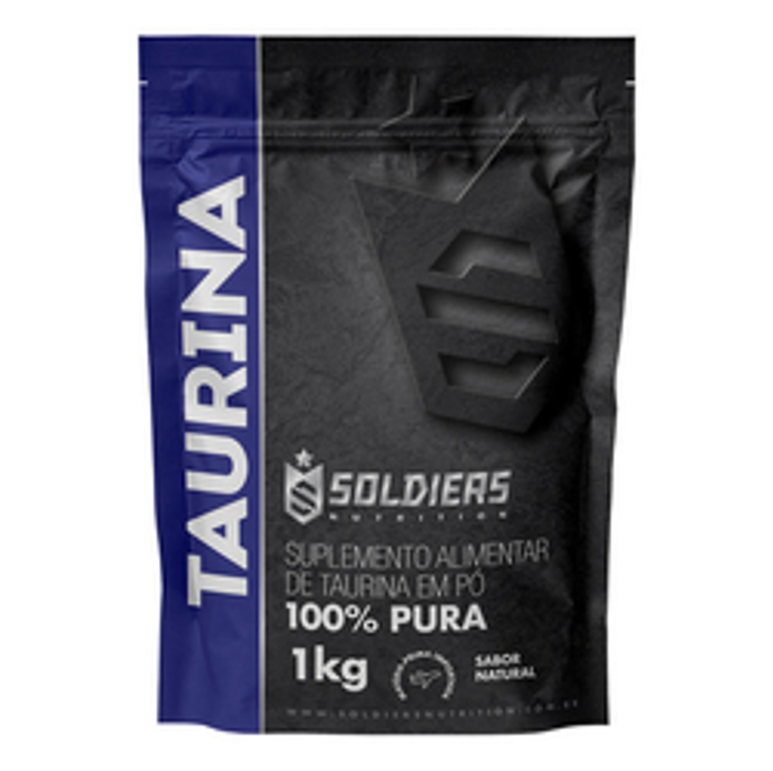 Taurina 1kg 100% Pura Em Pó Soldiers Nutrition Sabor Natural