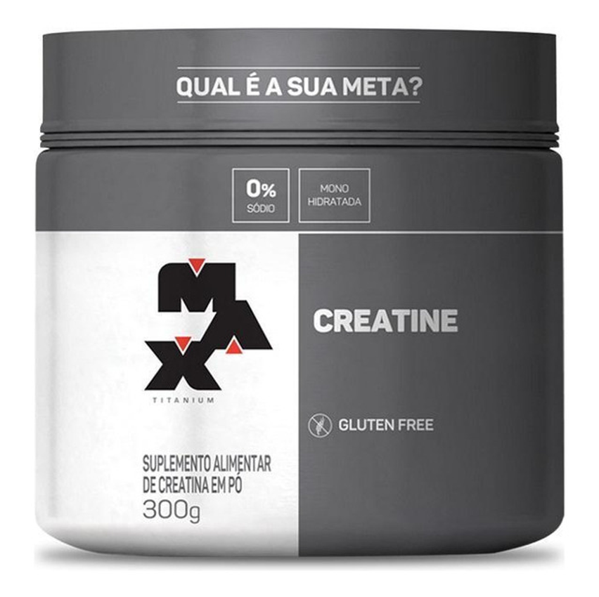 Max Titanium Creatina Creatine Pó 300 Gr Ganho De Massa Peso Sabor Sem Sabor
