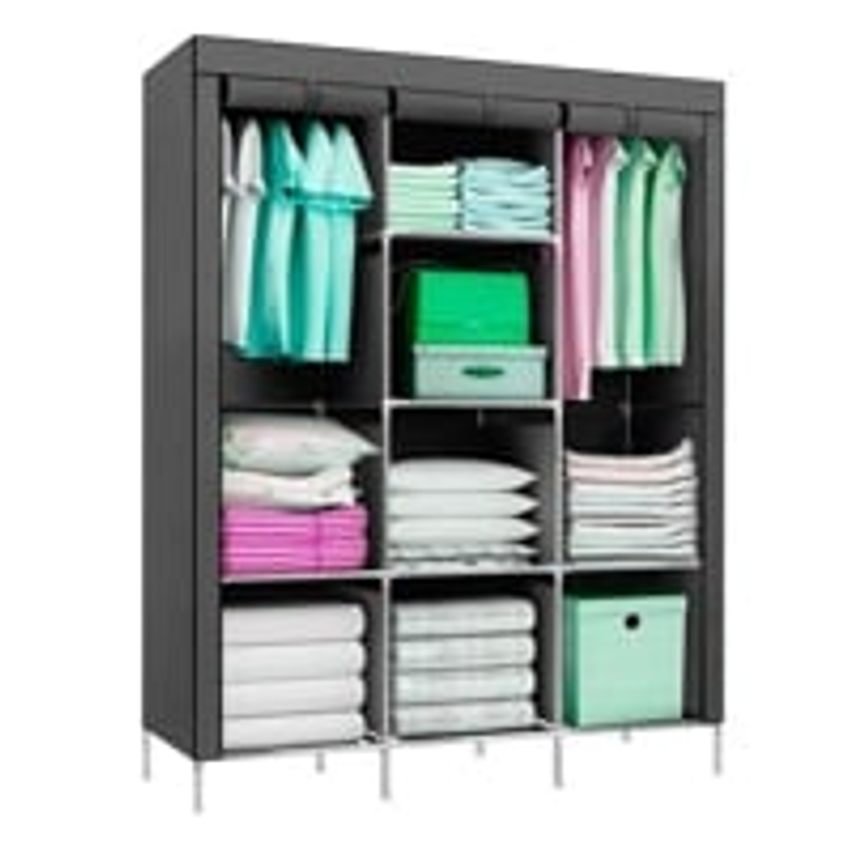 Guarda Roupa Dobrável Organizador De Roupa Cinza 88130b - DONNATO