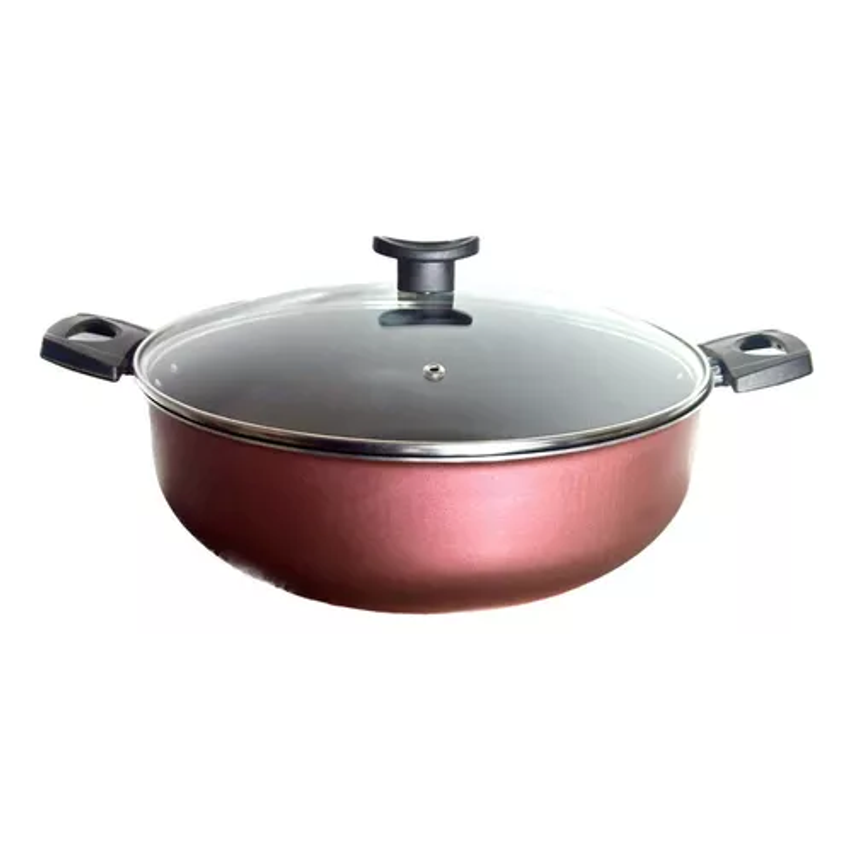 Wok 30 Frigideira Grande Paella Caçarola Teflon Antiaderente