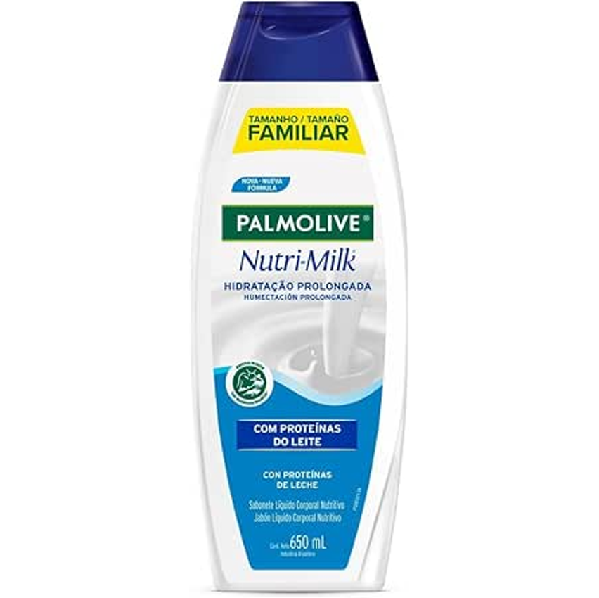 Palmolive Sabonete Líquido Para Corpo Nutri-Milk Hidratação Prolongada 650Ml