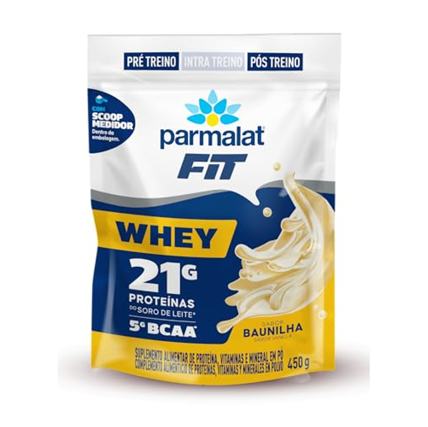 Parmalat Fit Whey Protein Concentrado Baunilha 450g