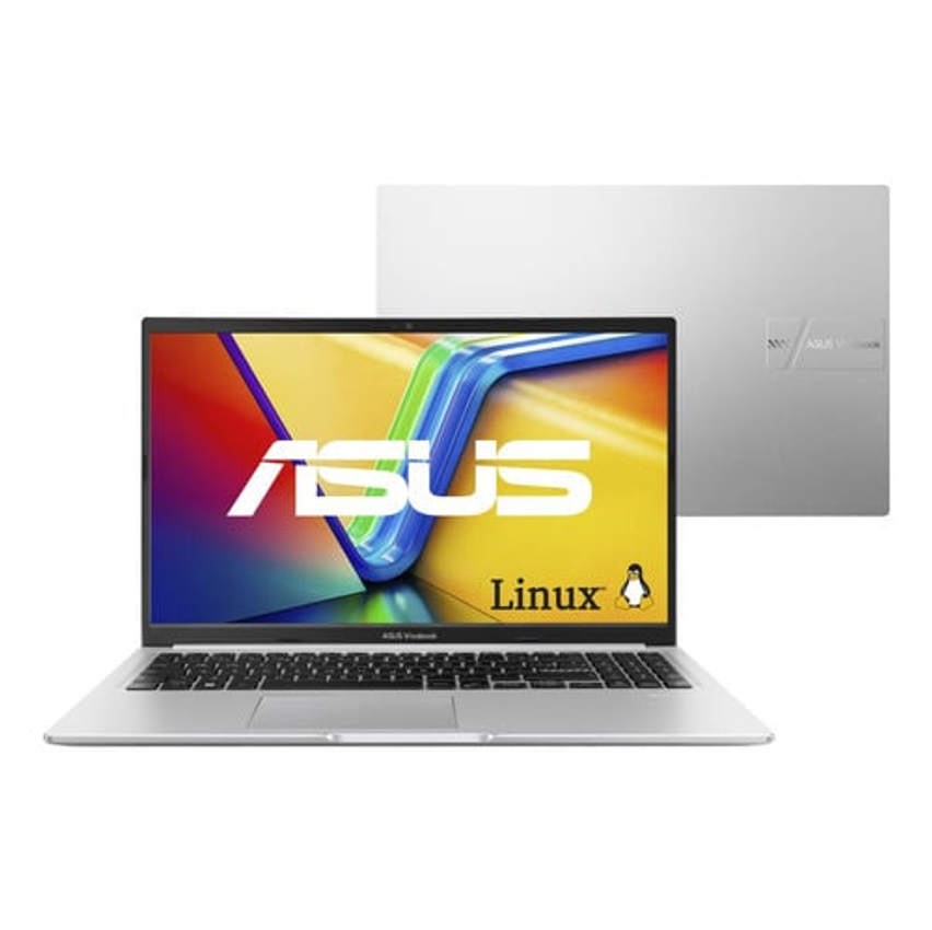 Notebook ASUS Vivobook 15 M1502YA AMD Ryzen 7 5825U 16GB Ram 1TB SSD Linux KeepOS 15,6" FHD Cool Silver - NJ613