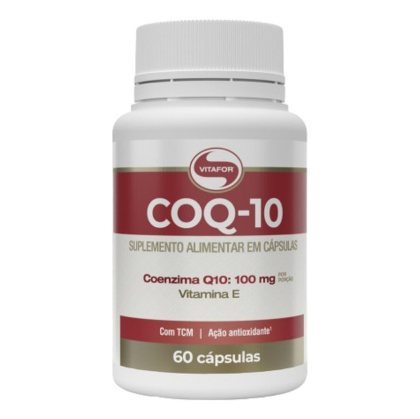 Coenzima Q10 Vitafor Suplemento Coq-10 Vitamina E Sabor Sem Sabor