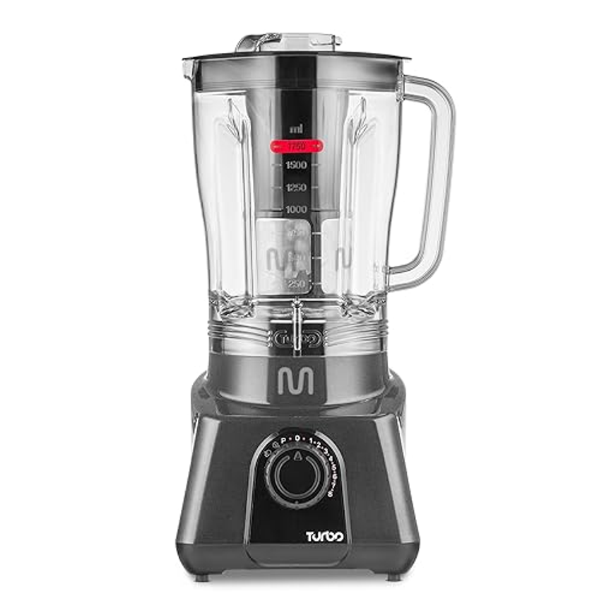 Liquidificador 2,6L Turbo Cinza 1200w-220v c/ 8 Velocidades Multi Home - LQ1212