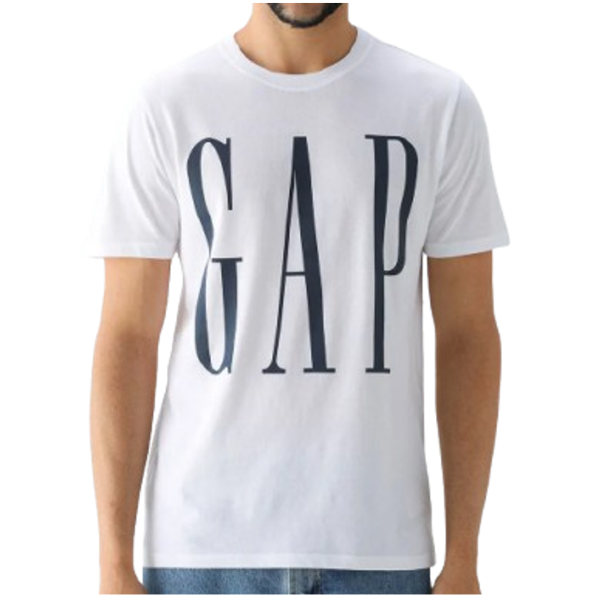 Camiseta GAP Reta Logo Branca