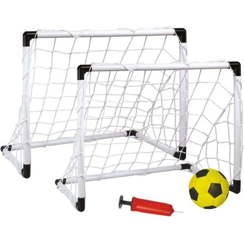 Brinquedo Futebol Kit 2 Mini Traves Golzinho Infantil Gol com Bola e Bomba Jogo Chute a Gol
