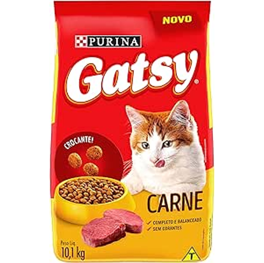 Purina Ração Gatos Adultos Gatsy Carne 10 1Kg