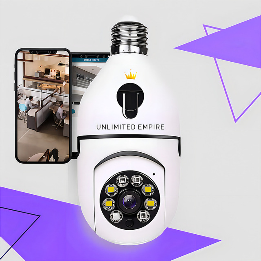 Unlimited Empire Camera Ip Giratória 1080p Externa Prova Dágua Noturna Zoom Cor Camera Lâmpada Wifi 360