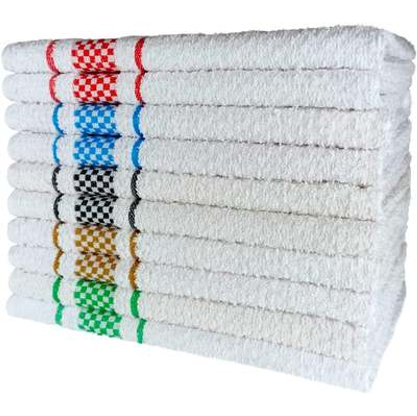 Kit 10 Pano de Prato Atoalhado Para Cozinha Felpudo Premium 45x70cm 370g/m² 100% Algodão