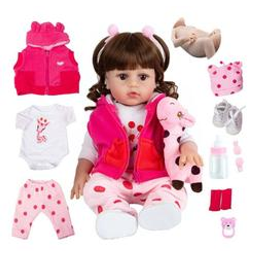 Menina Silicone-doll Exclusiva Linda Natal Pode Dar Banho