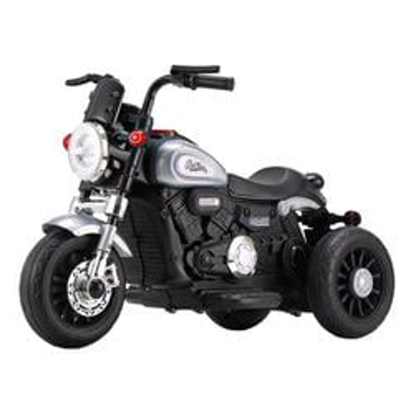 Mini Moto Elétrica Halei Branca Prata 6v Zippy Toys Motinha Infantil