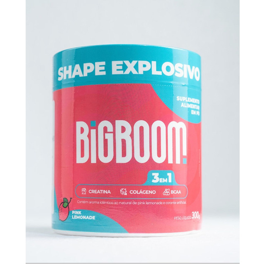 Creatina Monohidratada Big Boom 3 Em 1 Com Colágeno E Bcaa Sabor Pink Lemonade Loja Bigboom