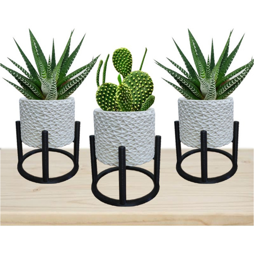 3 Vasos Cachepot Suculenta Erva Flor Decoração Casa Suspenso