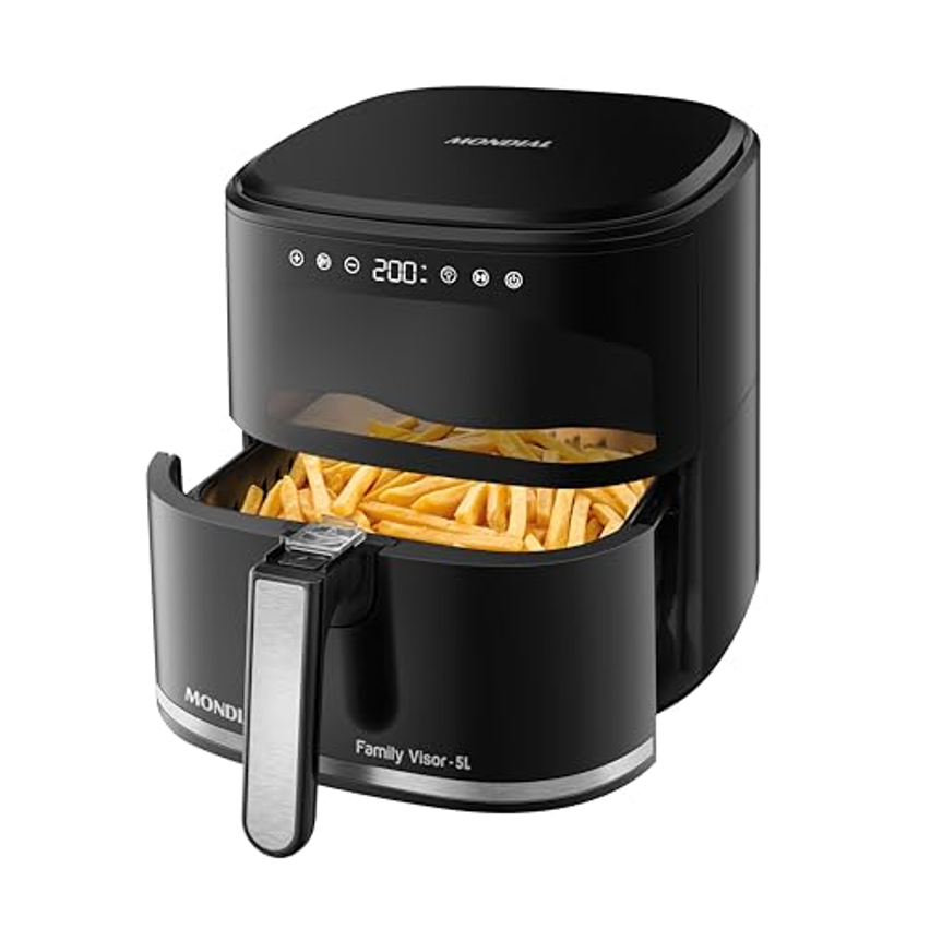 Fritadeira Sem Óleo Air Fryer Digital 5L, Mondial, Preto, 2000W, 110V - AF-50-DV