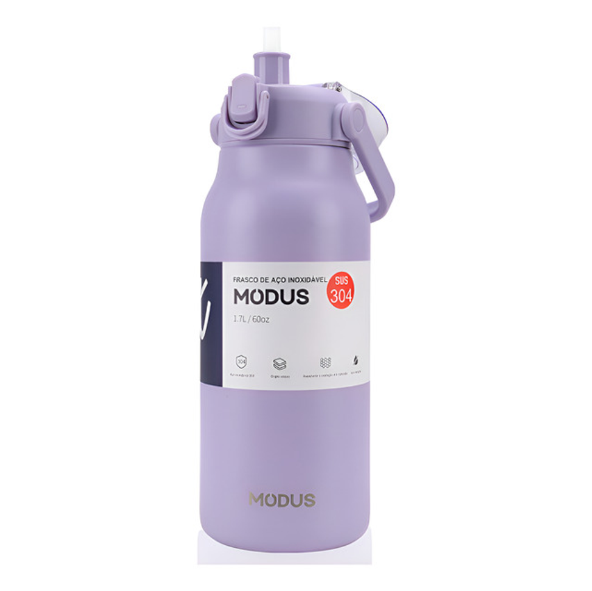 Modus Garrafa Térmica Inox Bebidas Quentes E Frias 1700ml Lavanda
