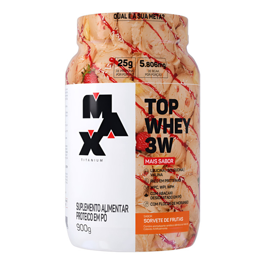 Top Whey 3w Mais Sabor 900g Max Titanium