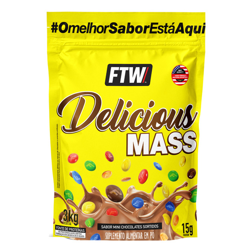 Delicious Mass - 3000g Refil Chocolates Sortidos - Ftw
