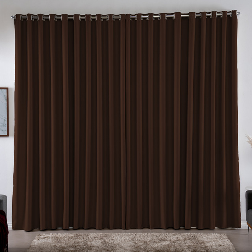 Cortina 3,00x2,80 Metros Blackout Blecaute Tabaco Corta Luz Em Tecido Grosso Para Quarto E Sala Casa Laura Enxovais