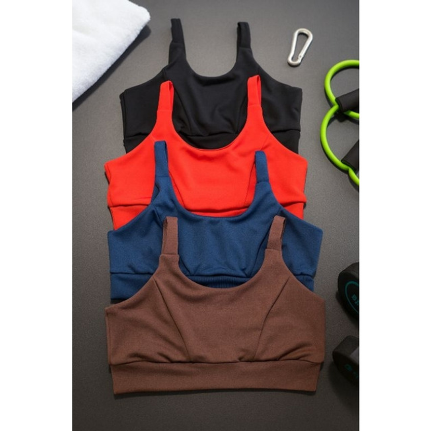 Kit 4 Top Fitness Esportivo Feminino Academia Cropped Treino