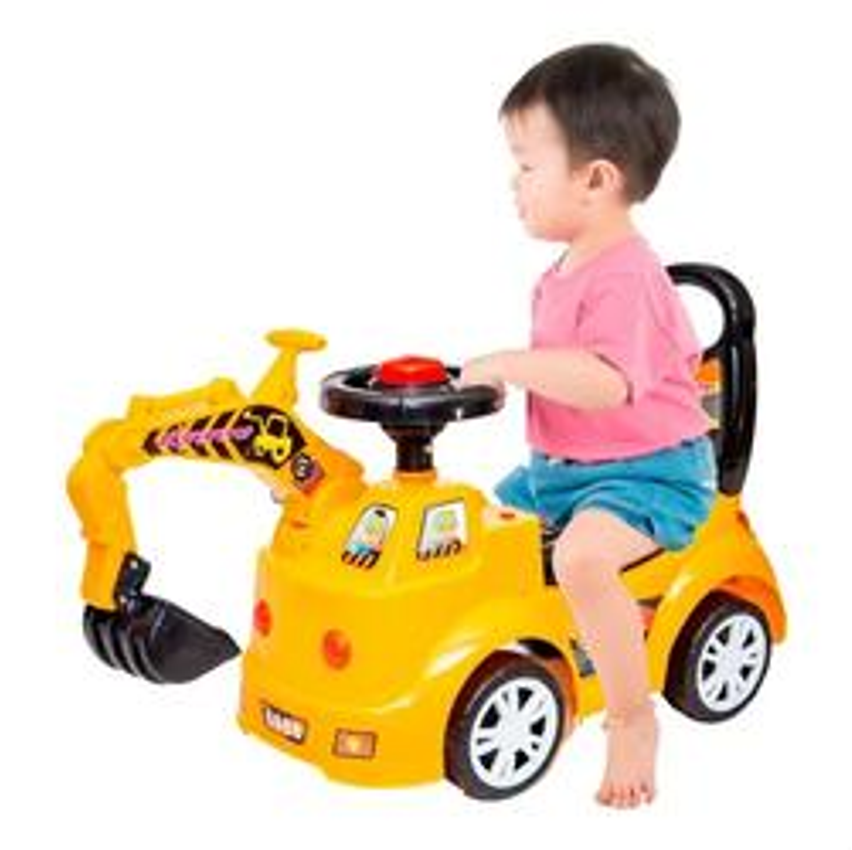 Trator De Brinquedo Escavadeira Gigante Veículo Infantil Cor Amarelo