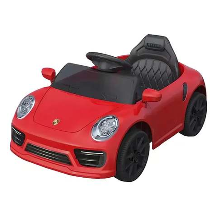 Carrinho Elétrico Infantil Conversível De Passeio Menina Menino Controle Som Led Vermelho Controle Remoto Direção 2 em 1 Bateria 12v