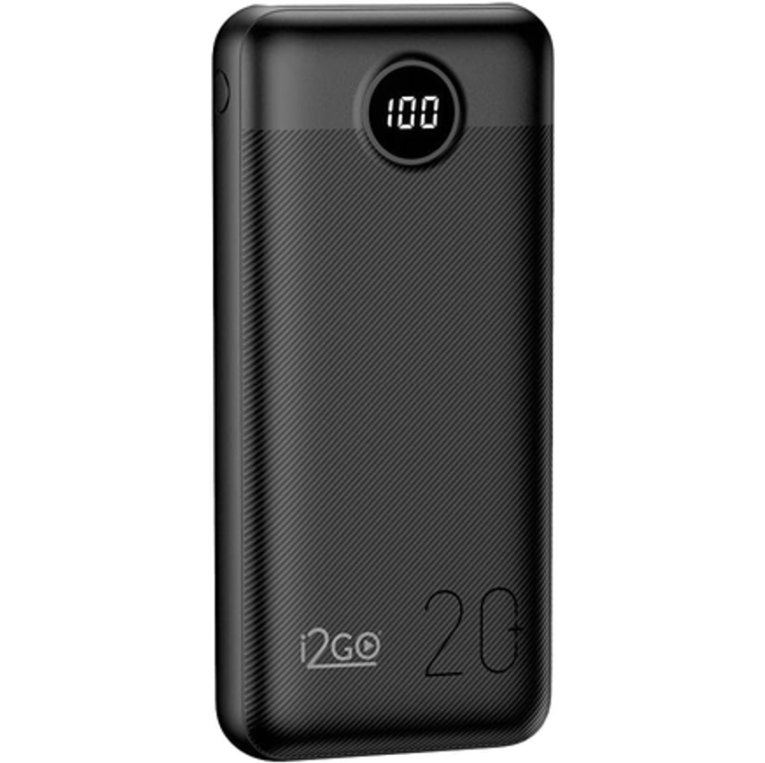 Carregador Portátil (power Bank) Ultra Rápido 20000mah Power Delivery 20w 2 Saídas Usb + 1 Saída/entrada Usb-c Preto I2go - I2go Pro